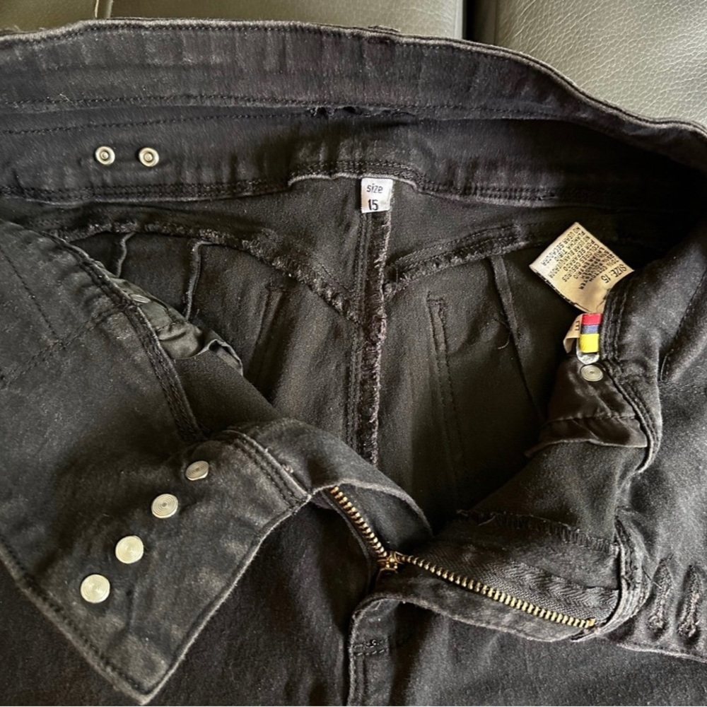 BAMBOO JEANS BLACK JEANS COLOMBIAN BUTT LIFTER LEVANTA COLA SIZE 15 - Picture 2 of 6